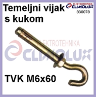Wedge anchor TVK M 6x60 with a hook